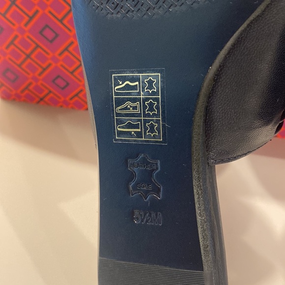 Tory Burch Siena Navy Flat Mules - Picture 7 of 7